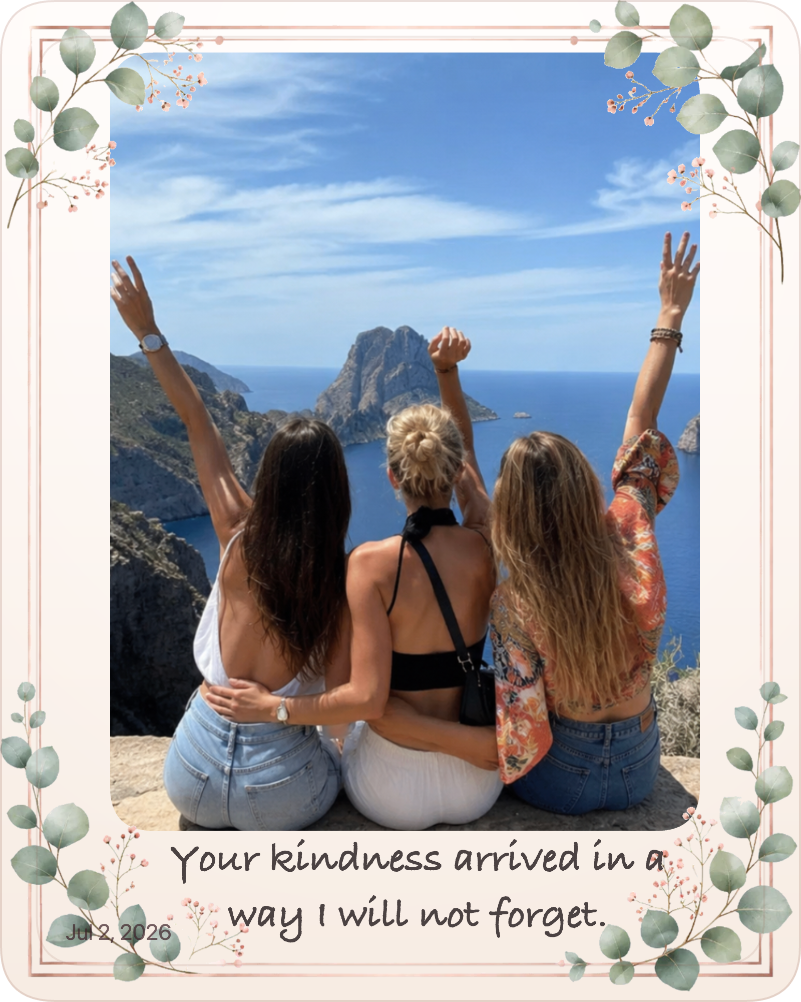 Finished friendship photo gift example
