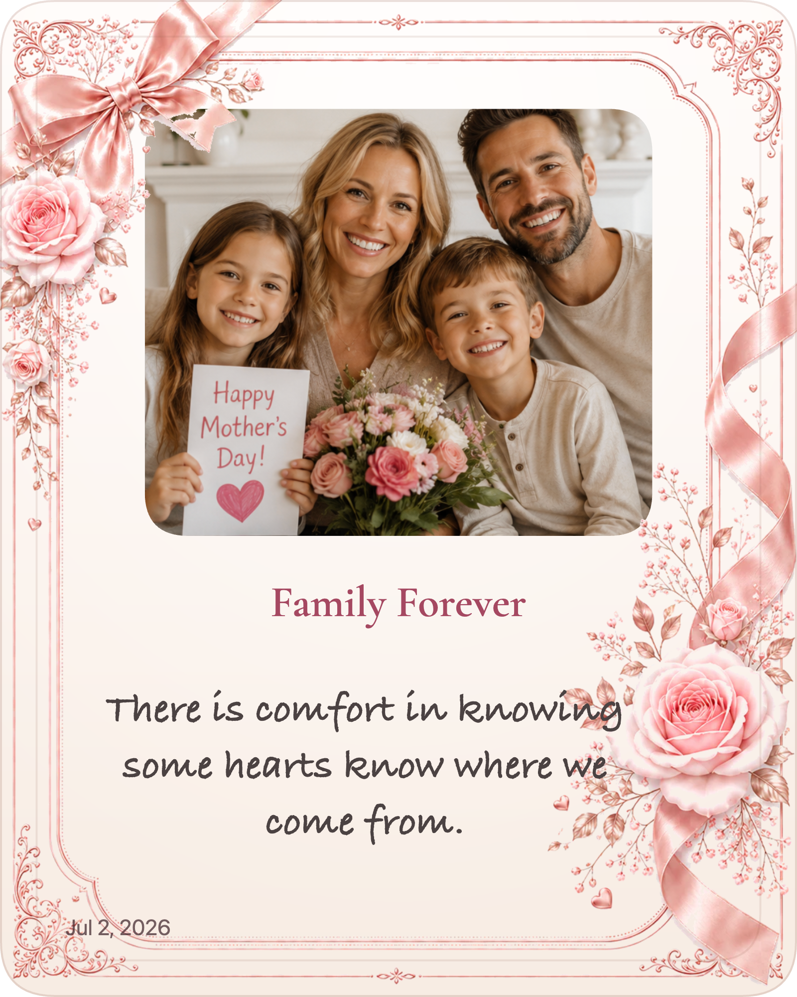 Finished mother photo gift example