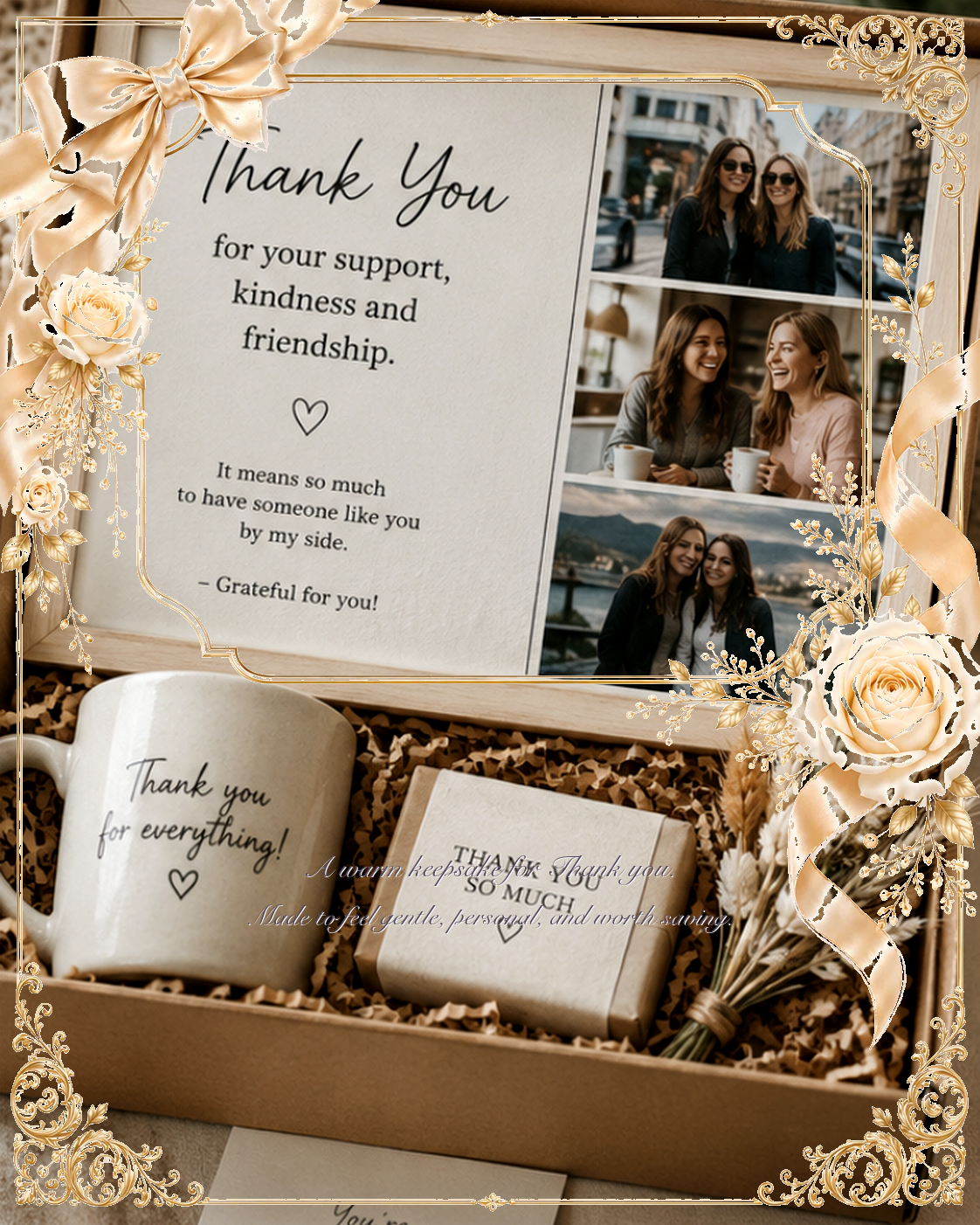 Finished thank you photo gift example