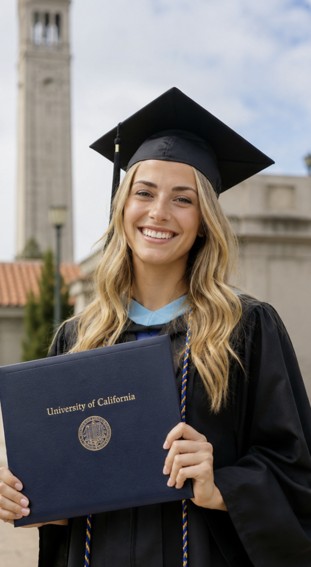 Ordinary graduation portrait before becoming a keepsake