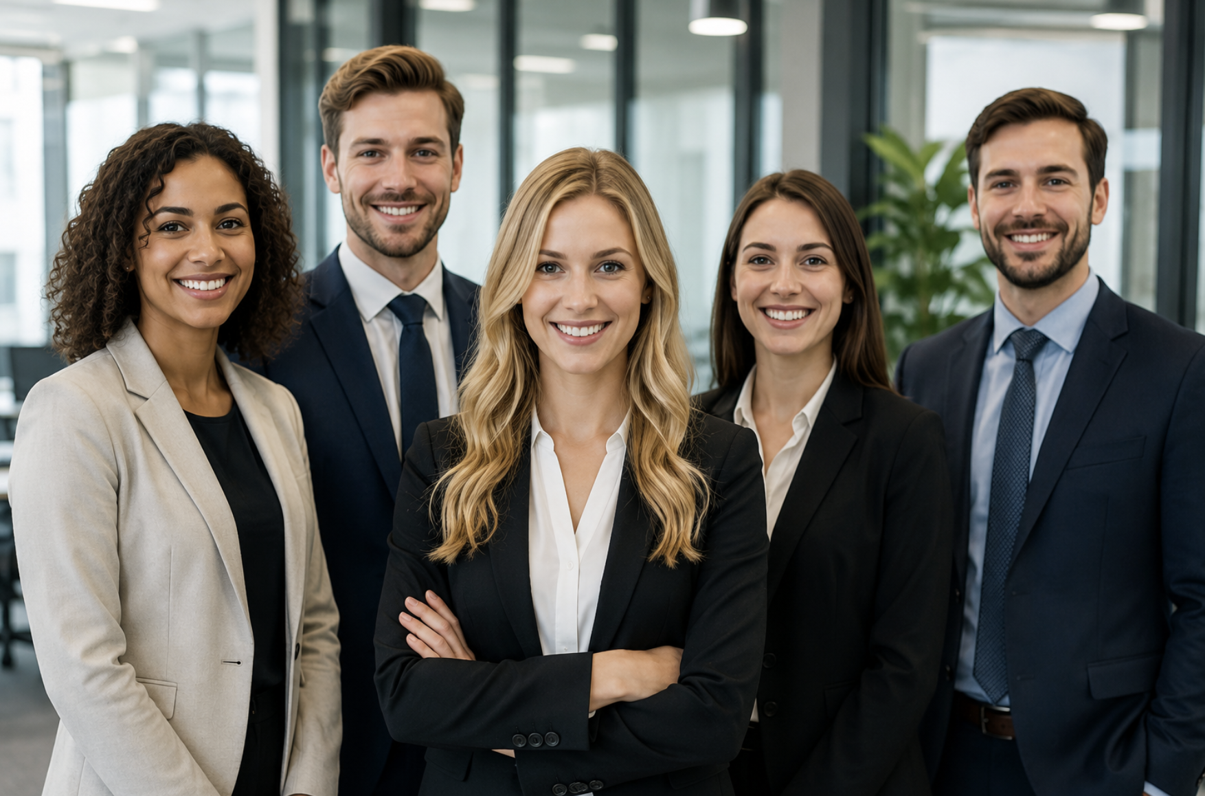 A team portrait celebrating a new role