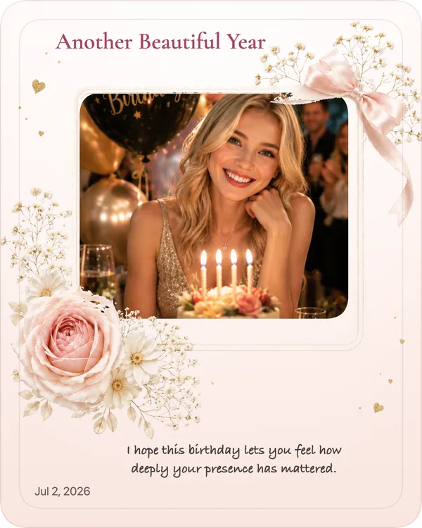 Personalized birthday photo gift made with ImgKit Gift Studio