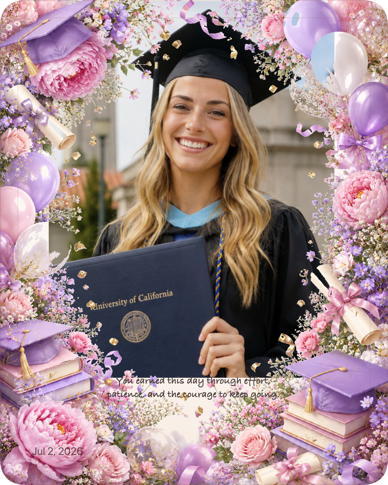 Graduation photo gift example